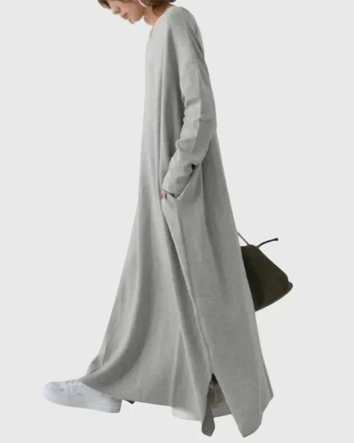 Sophisticated Draped Maxi Dress