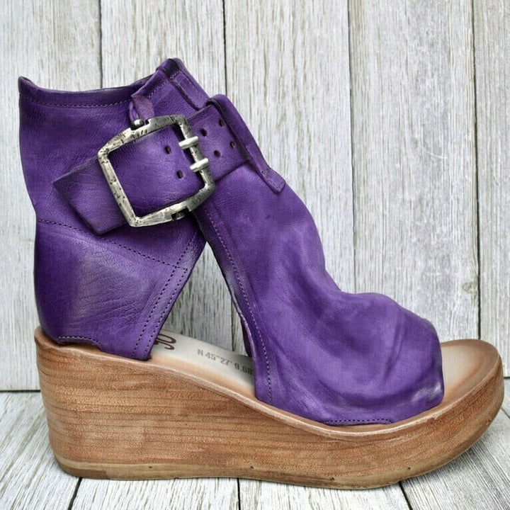 Sandalias de cuña con hebilla bohemias