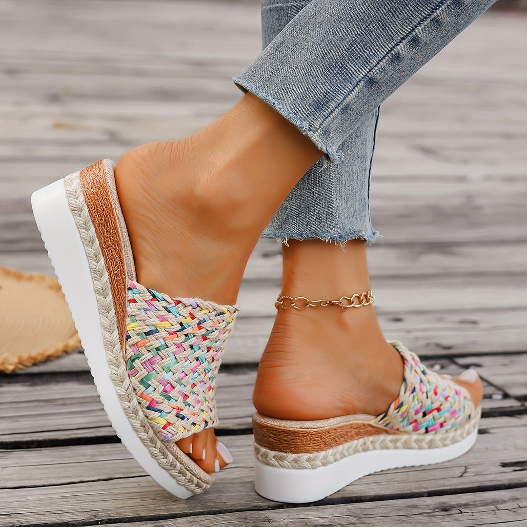 Woven Wedge Sandals