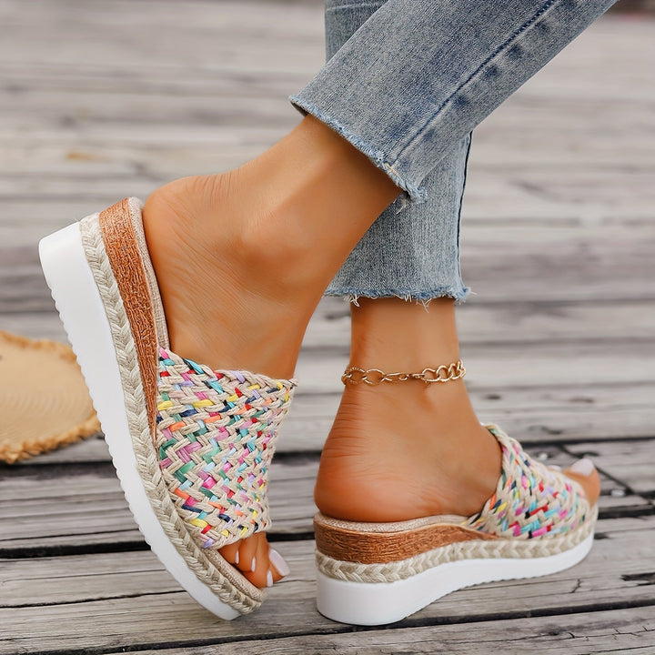 Woven Wedge Sandals