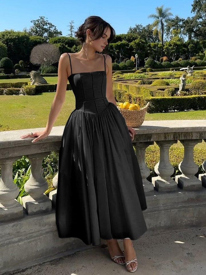 Abito midi da cerimonia da donna con corsetto, affascinante per feste serali