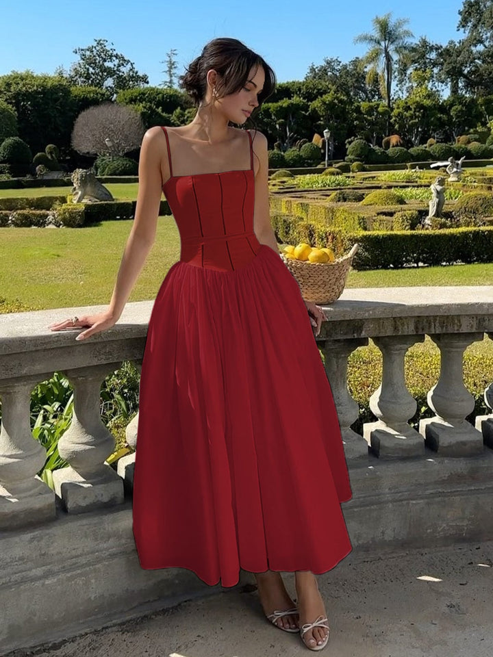Abito midi da cerimonia da donna con corsetto, affascinante per feste serali