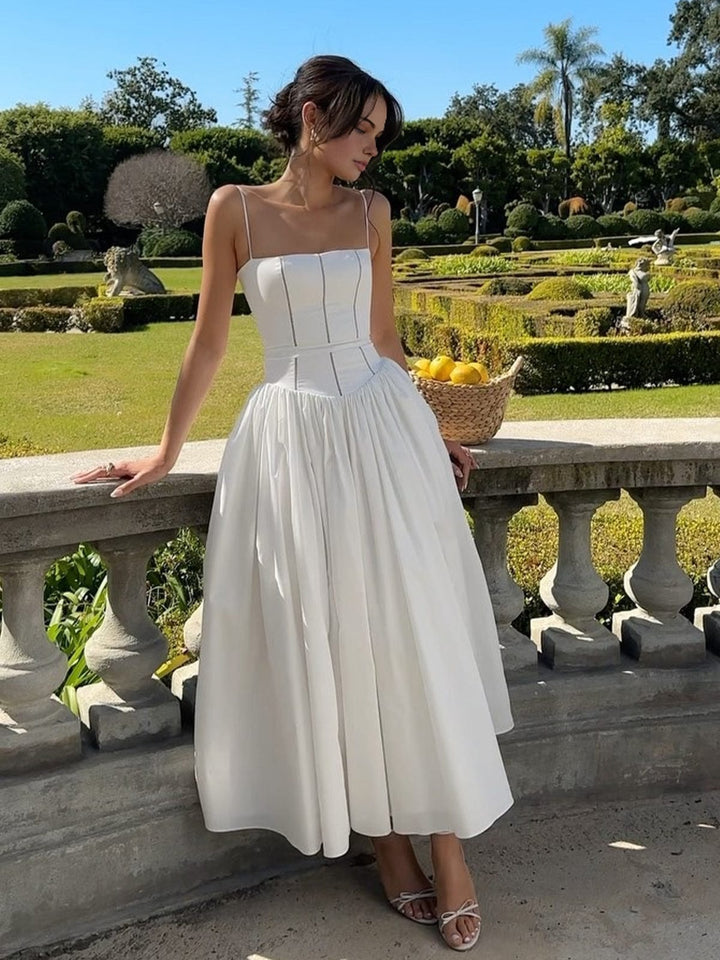 Abito midi da cerimonia da donna con corsetto, affascinante per feste serali