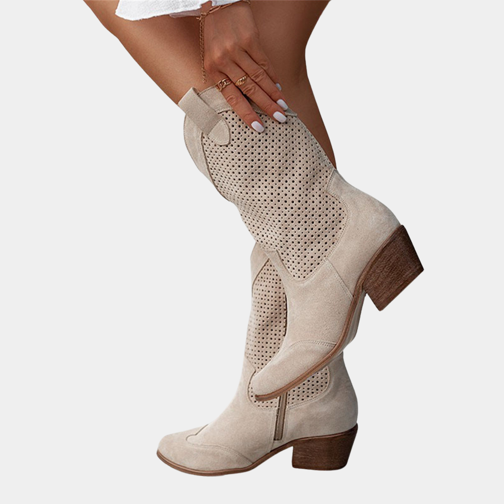 Modern Elegance Sturdy Outdoor Cowboy Boots for Women