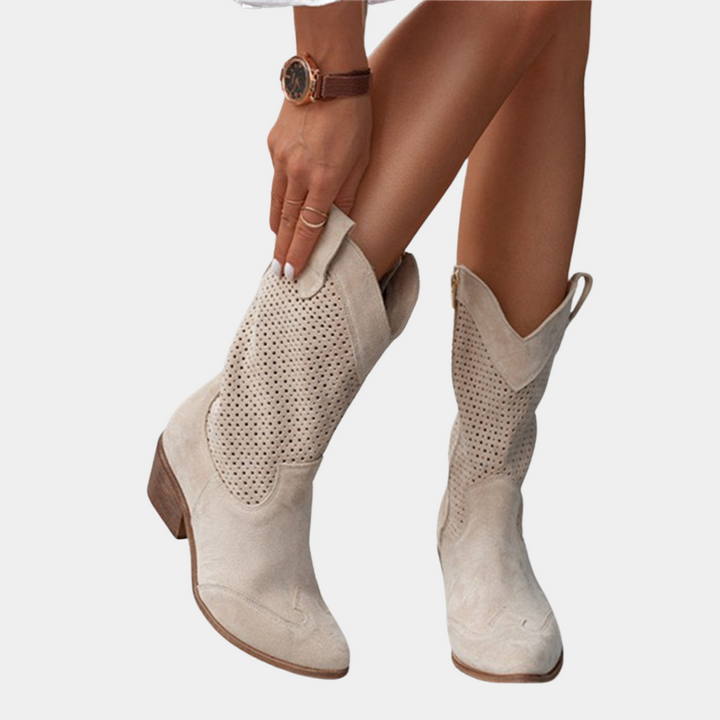 Modern Elegance Sturdy Outdoor Cowboy Boots for Women