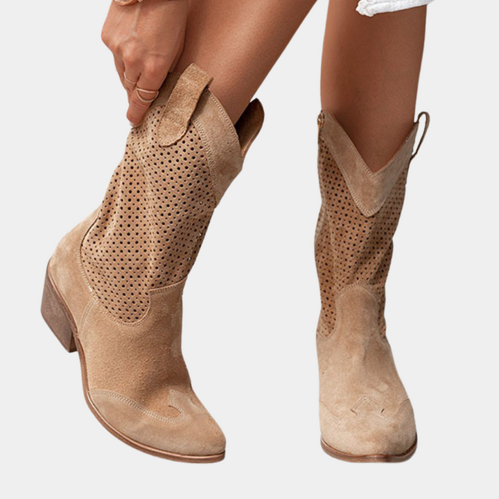 Modern Elegance Sturdy Outdoor Cowboy Boots for Women