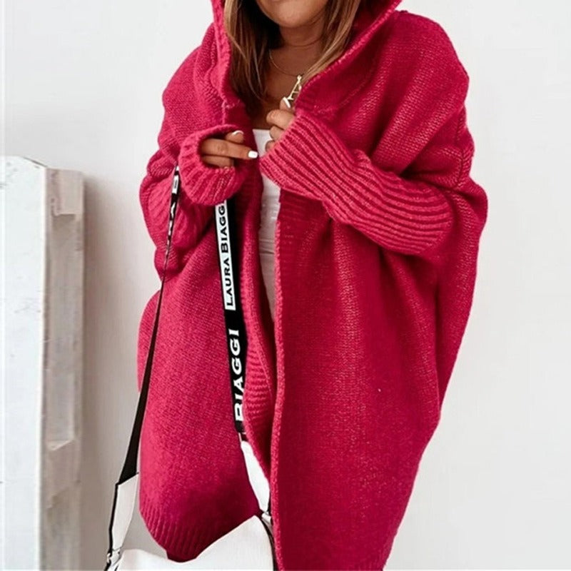 Hooded Knit Cardigan