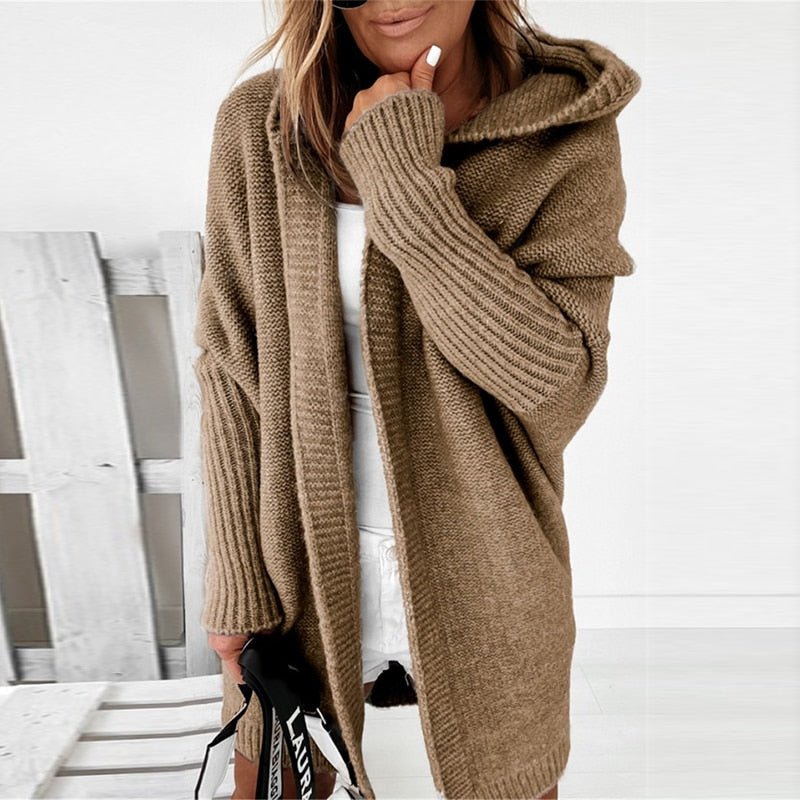 Hooded Knit Cardigan
