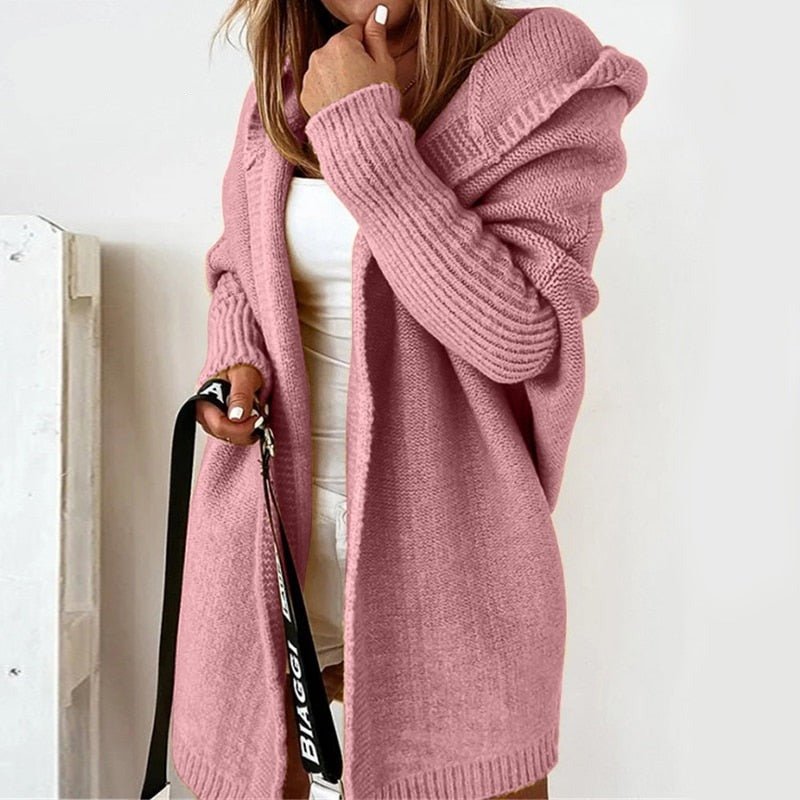 Hooded Knit Cardigan