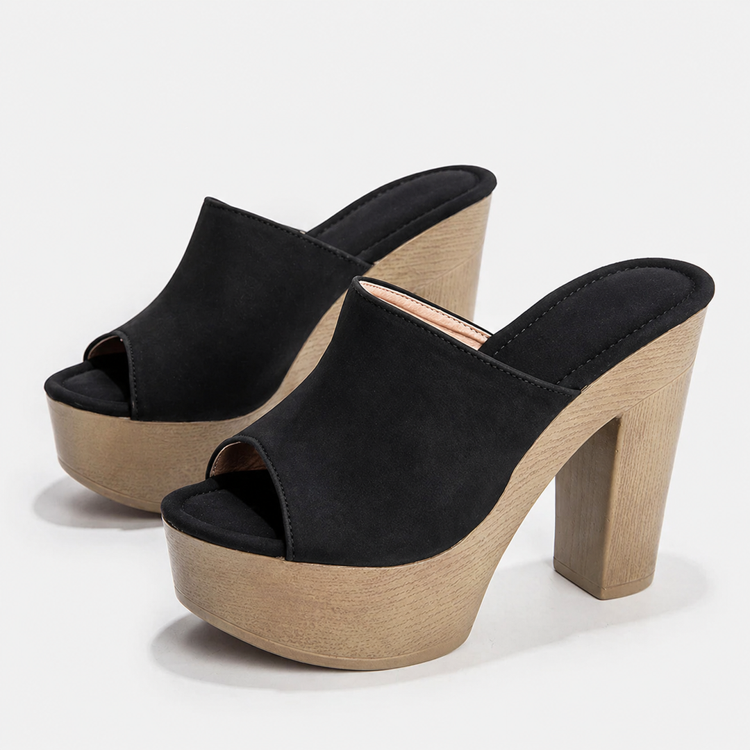 Sandalias planas con plataforma elevada