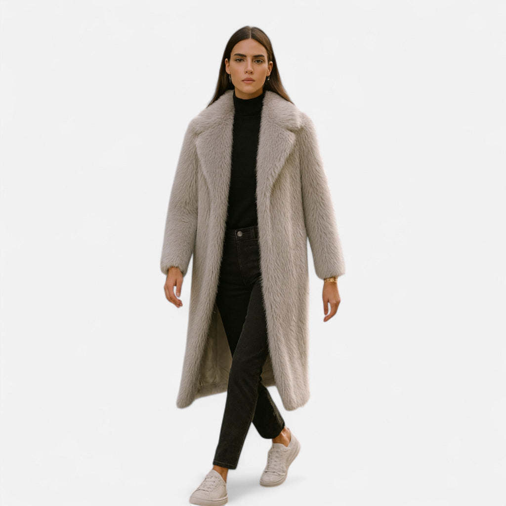 Women's Long Faux Fur Overcoat