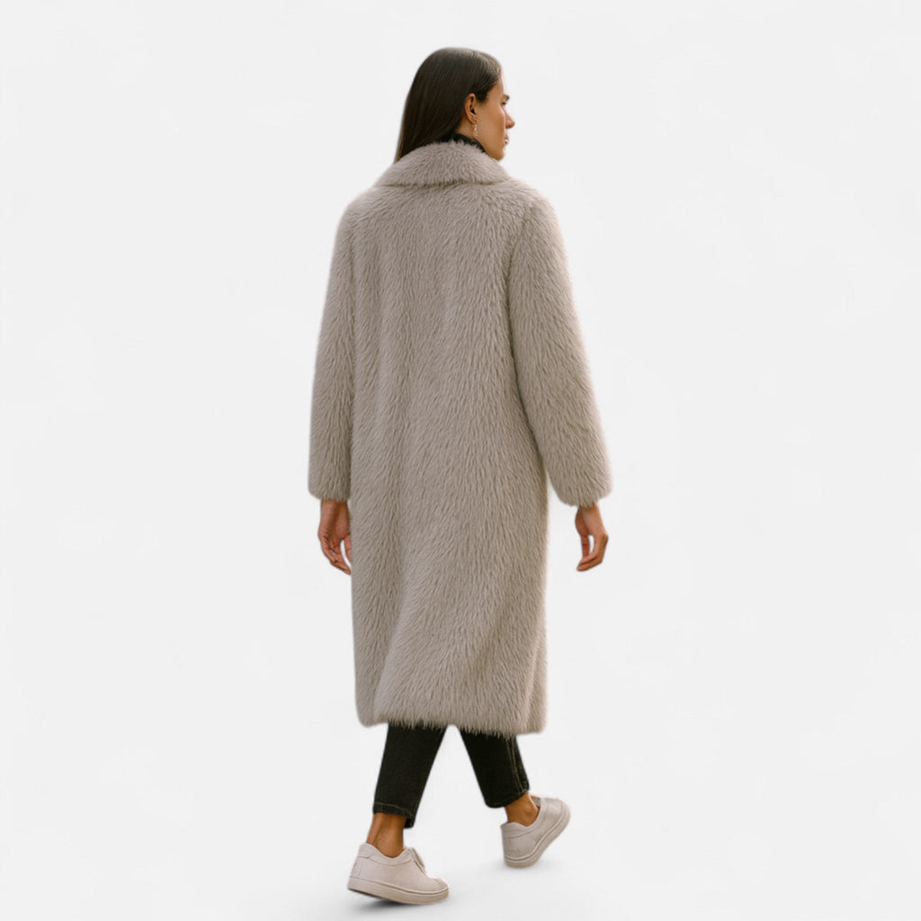 Women's Long Faux Fur Overcoat