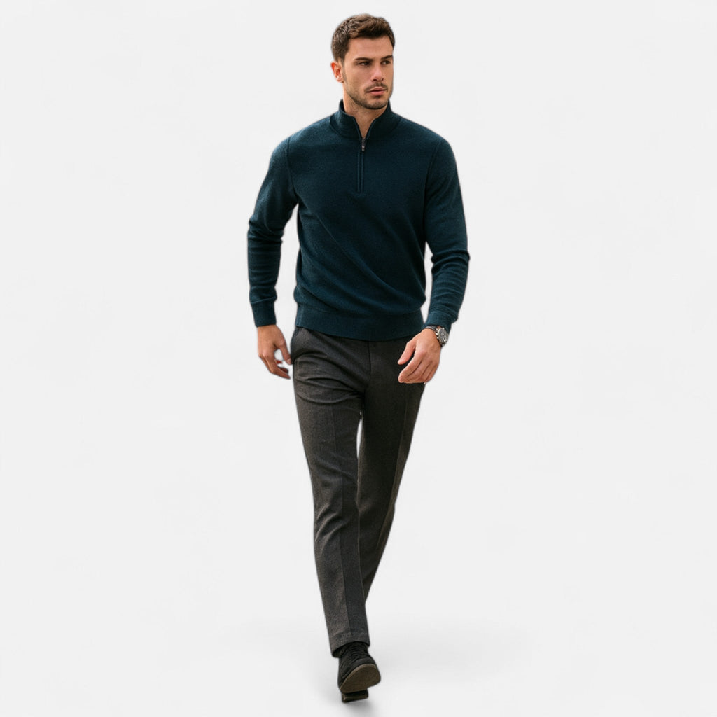 Men's Merino Wool Half-Zip Sweater