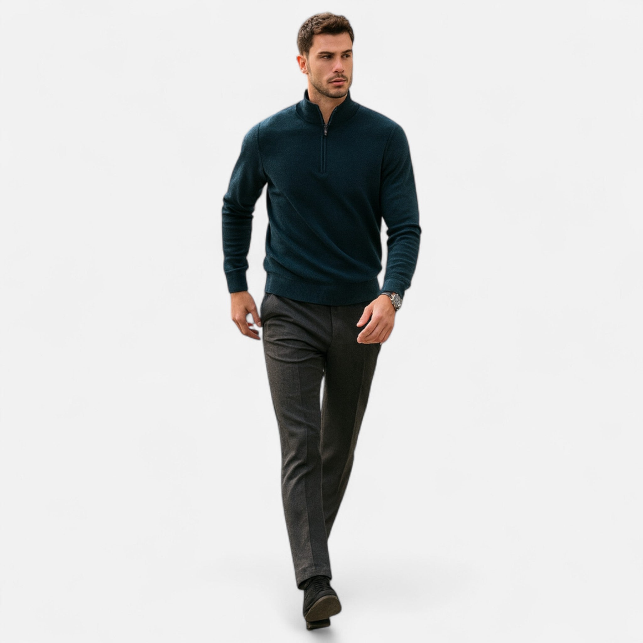 Men's Merino Wool Half-Zip Sweater