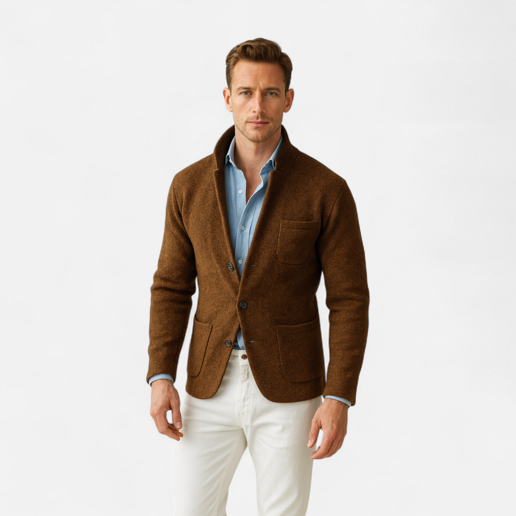 Men's Vintage Wool Stand-Collar Jacket