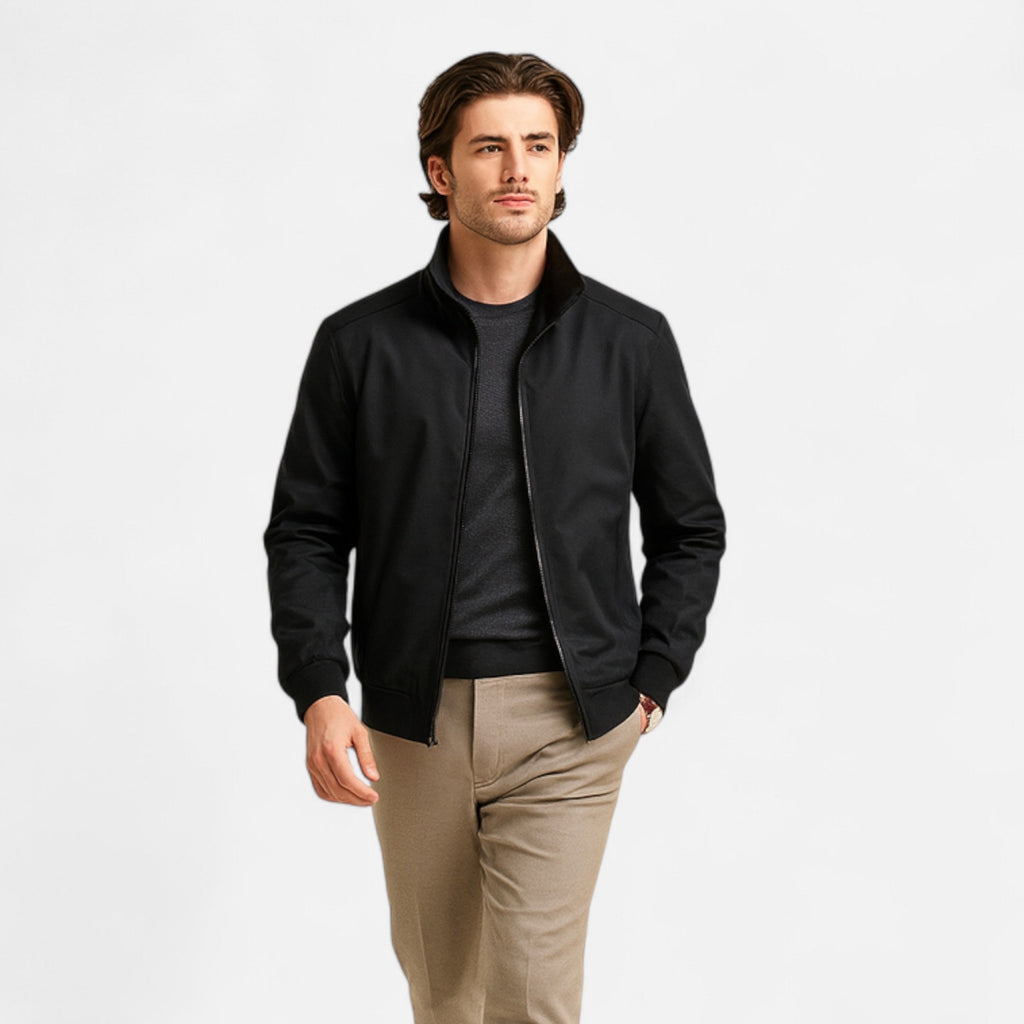 Men's Slim-Fit Bomber Jacket