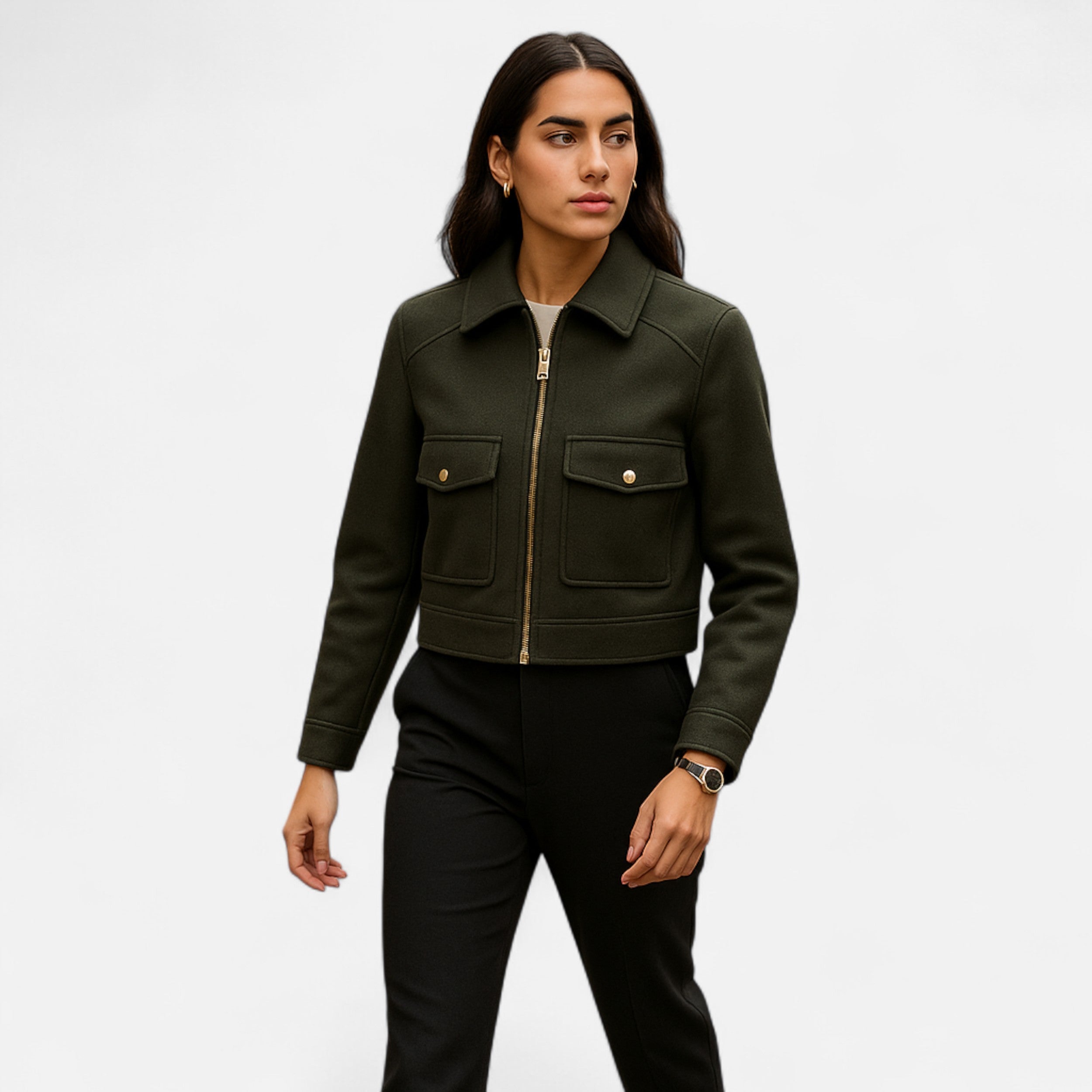 Women's Elegant Winter Zip Jacket