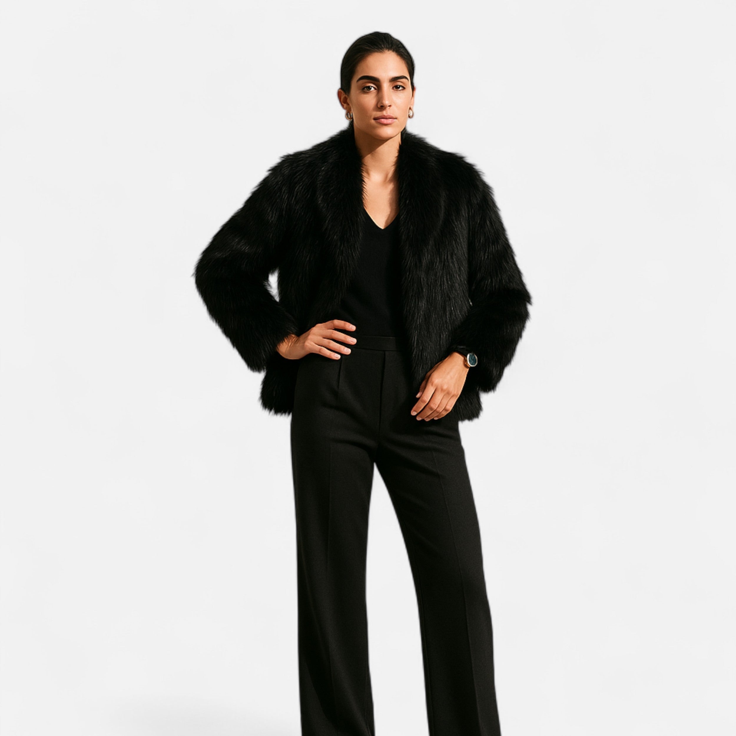 Women's Plush Faux Fur Winter Coat