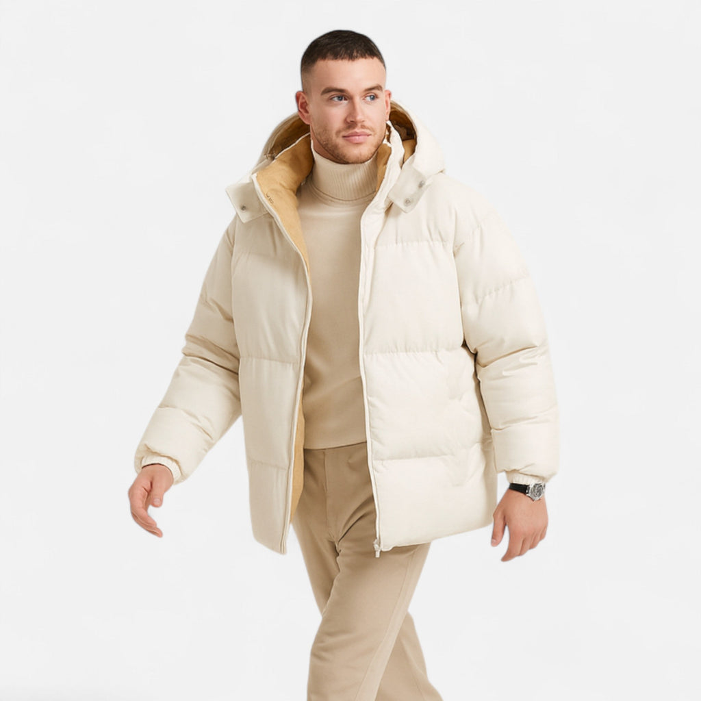 Men's Detachable Hood Padded Jacket