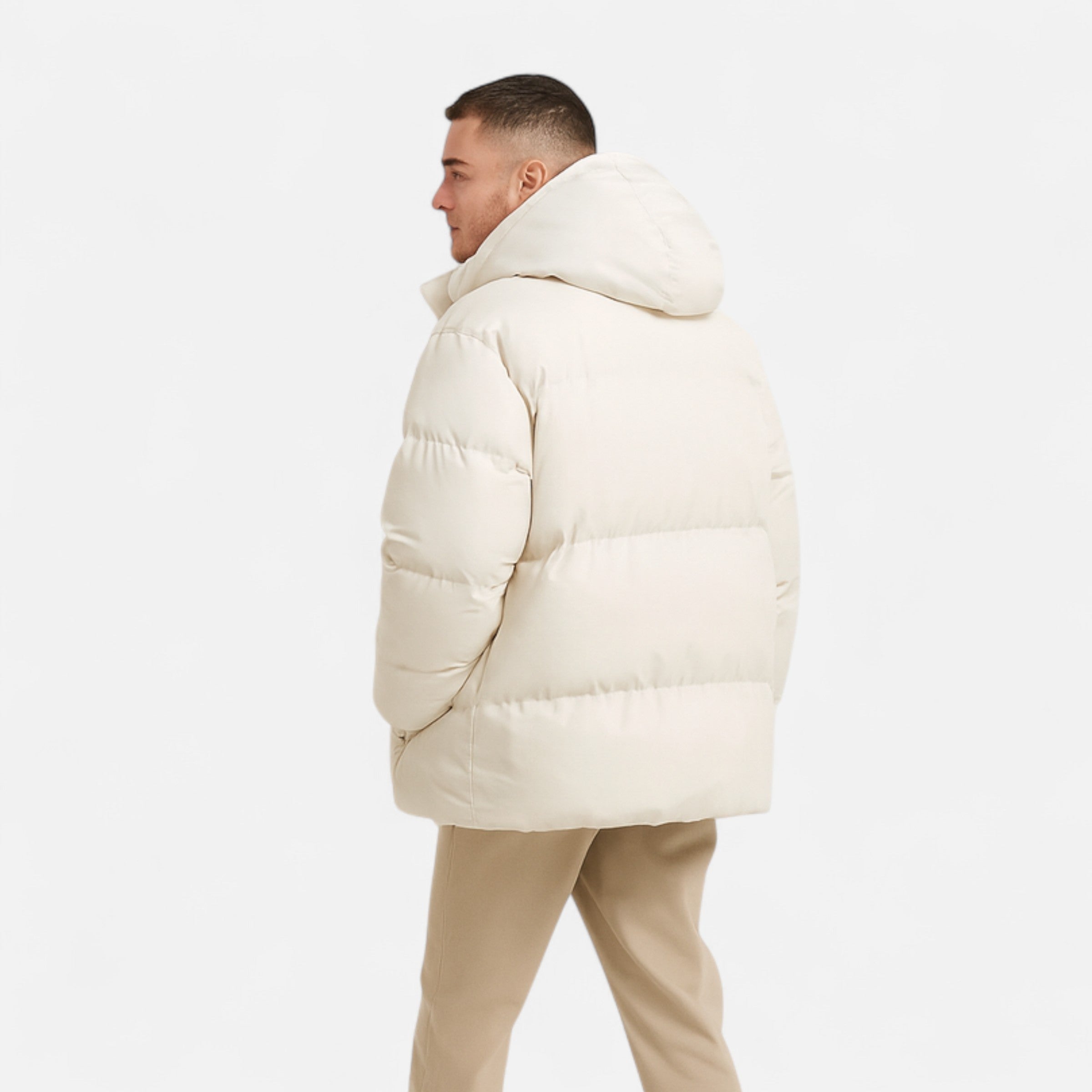 Men's Detachable Hood Padded Jacket