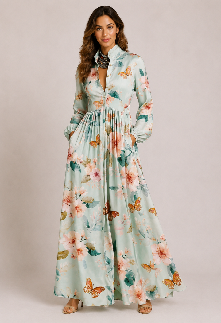 Vestido floral de jardín de verano
