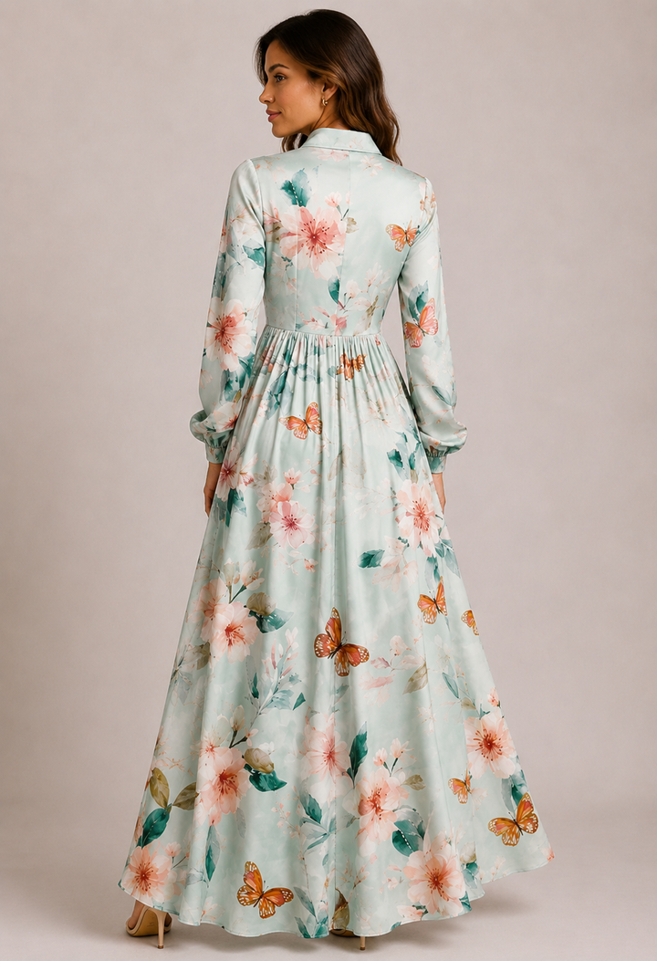 Vestido floral de jardín de verano
