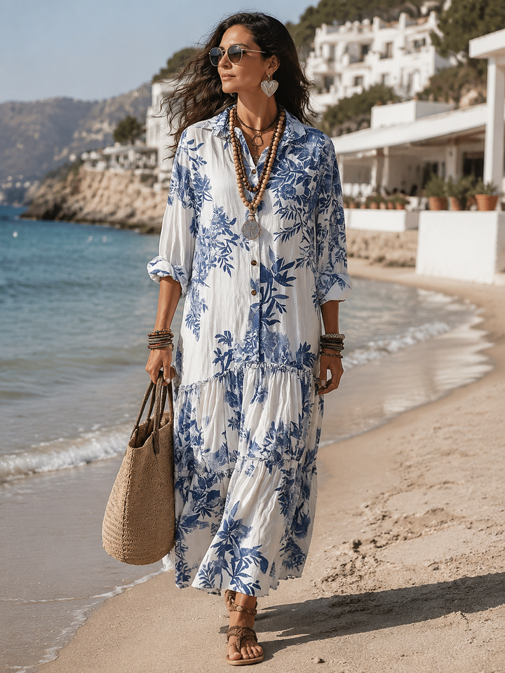 Bohemian Floral Tiered Maxi Dress