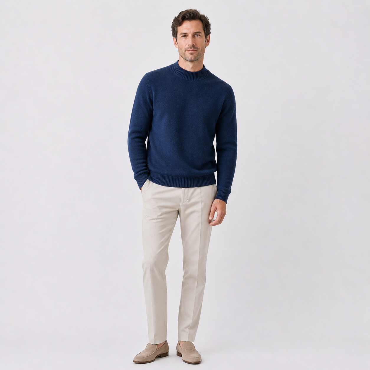 Men's Pure Wool Turtleneck Sweater