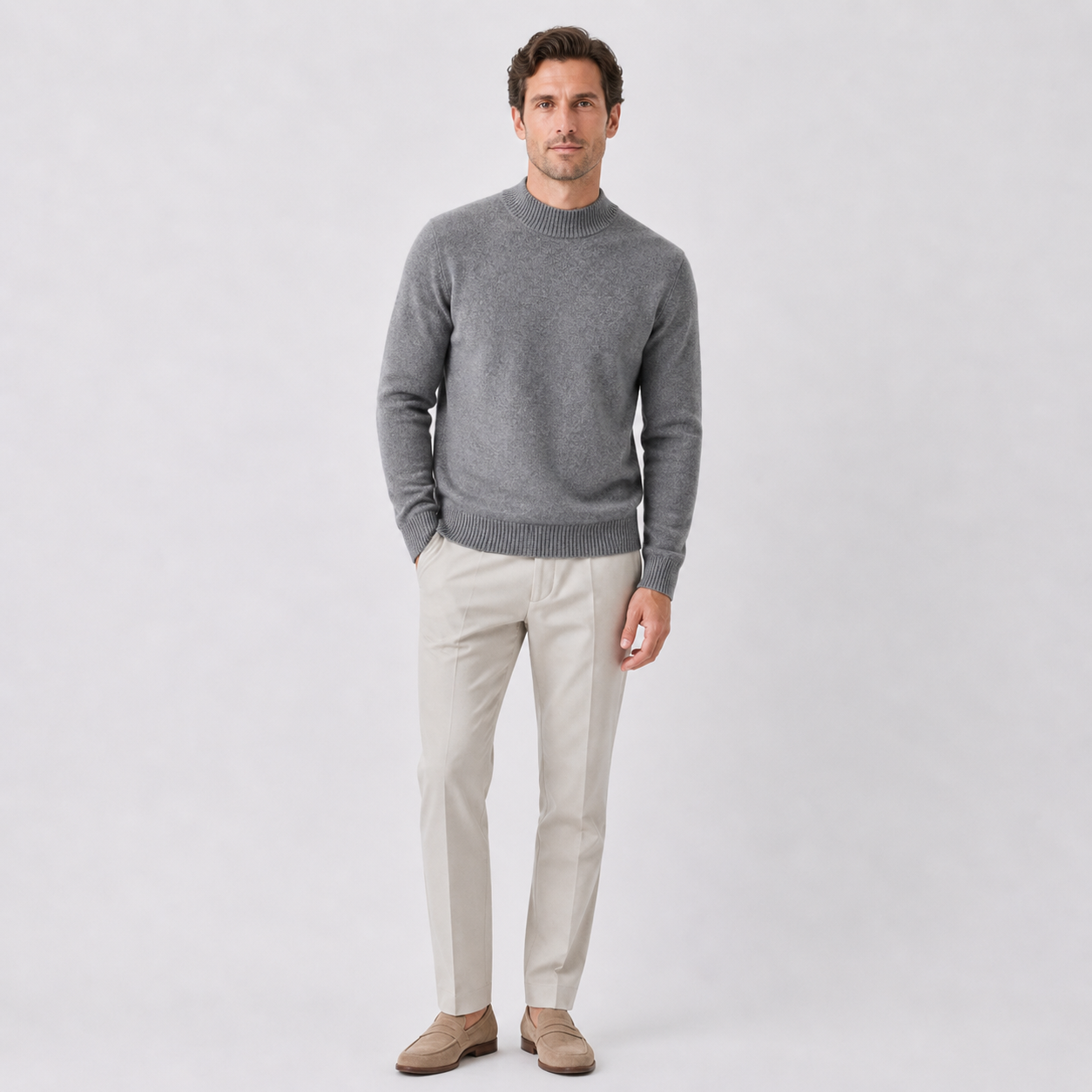 Men's Pure Wool Turtleneck Sweater