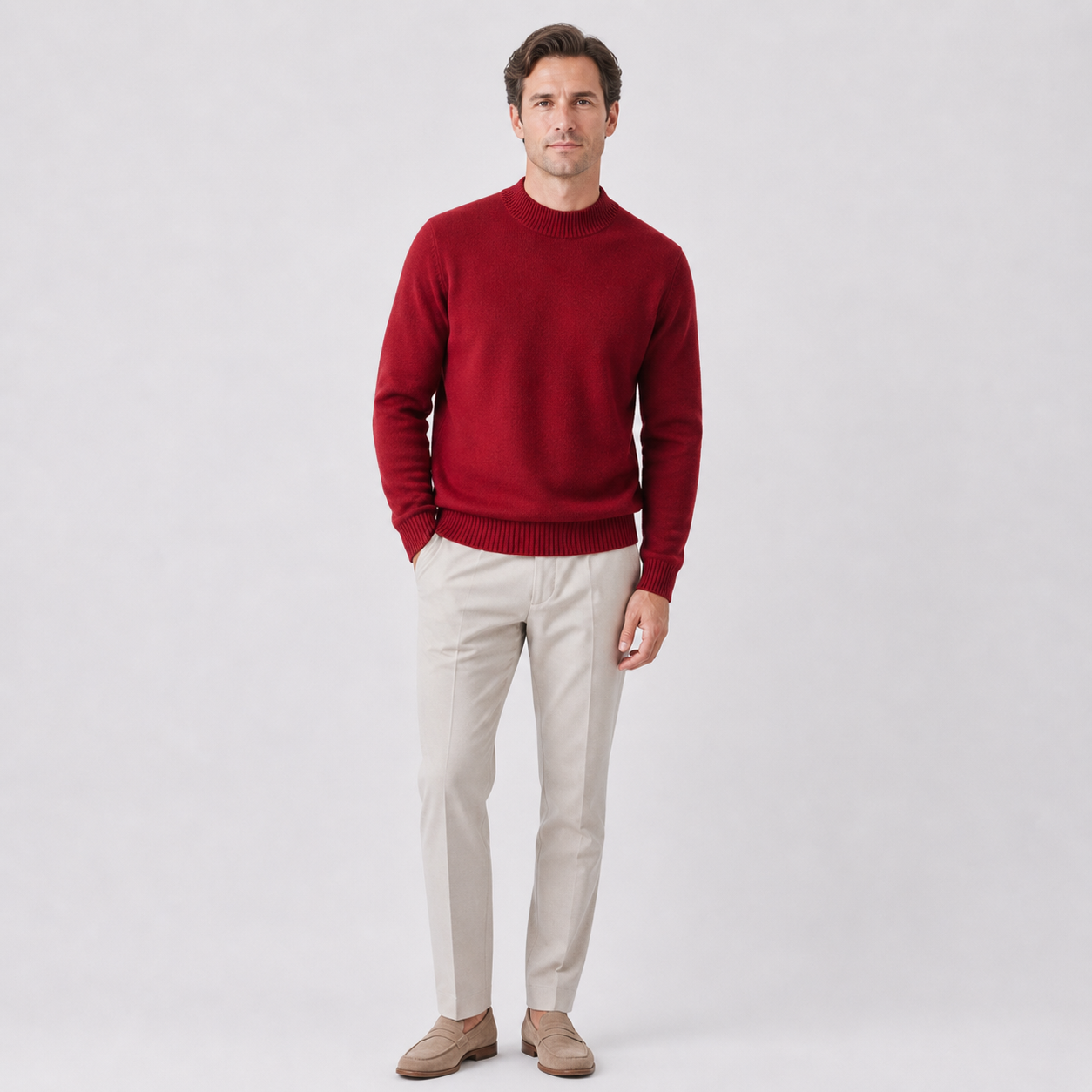 Men's Pure Wool Turtleneck Sweater