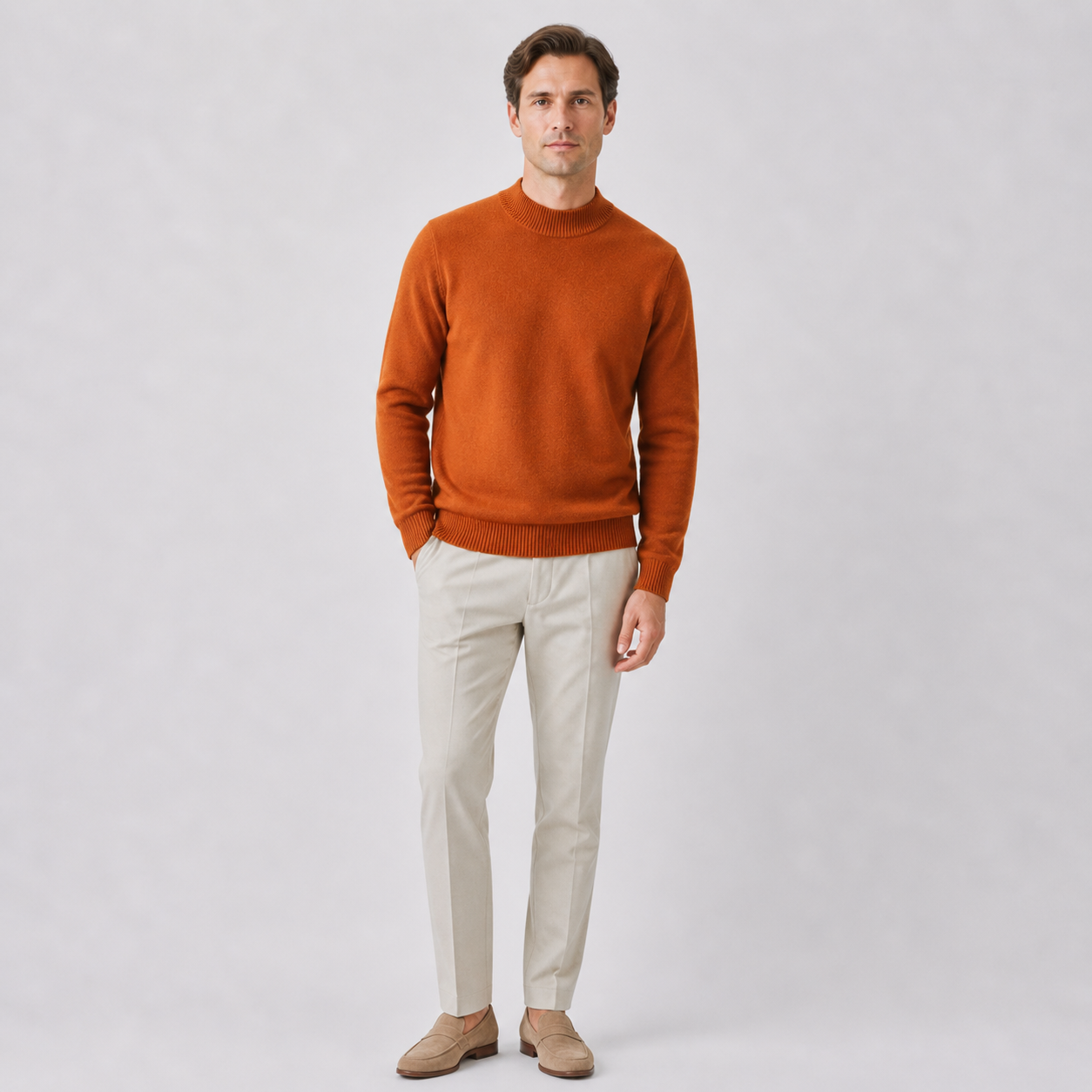 Men's Pure Wool Turtleneck Sweater