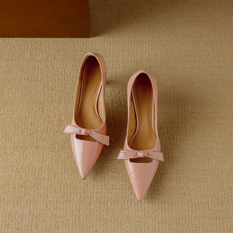 Bow Detail Kitten Heel Pumps