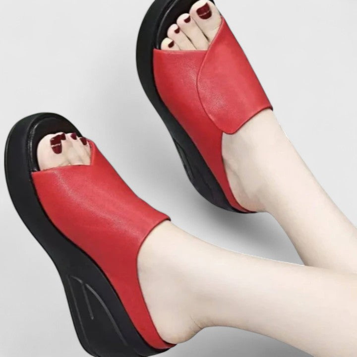 Sandalias ortopédicas con cuña cómoda