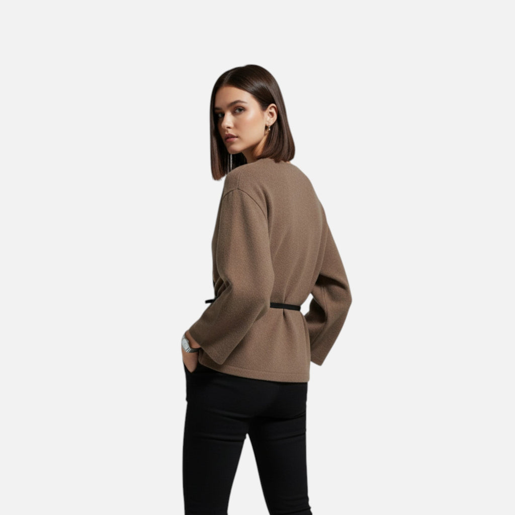 Women's Belted Wrap Sweater