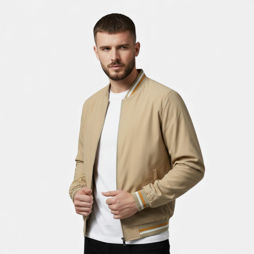 Men's Thick Bomber Jacket for Autumn Winter