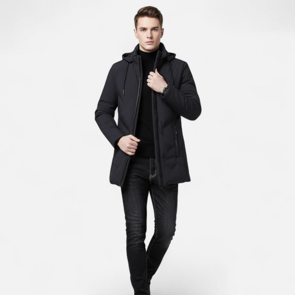 Men's Hooded Cotton-Blend Parka