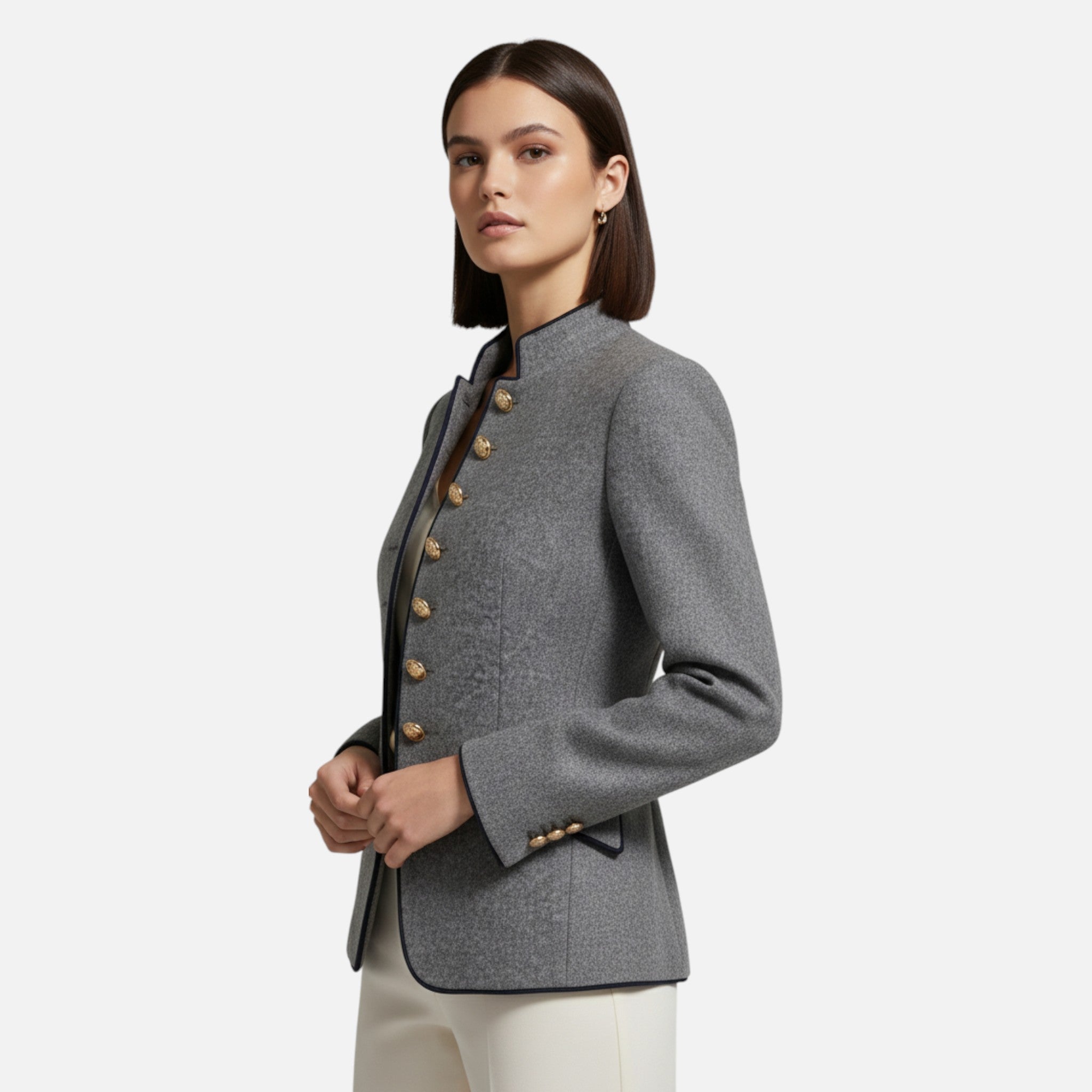 Women's Double-Breasted Wool Blazer