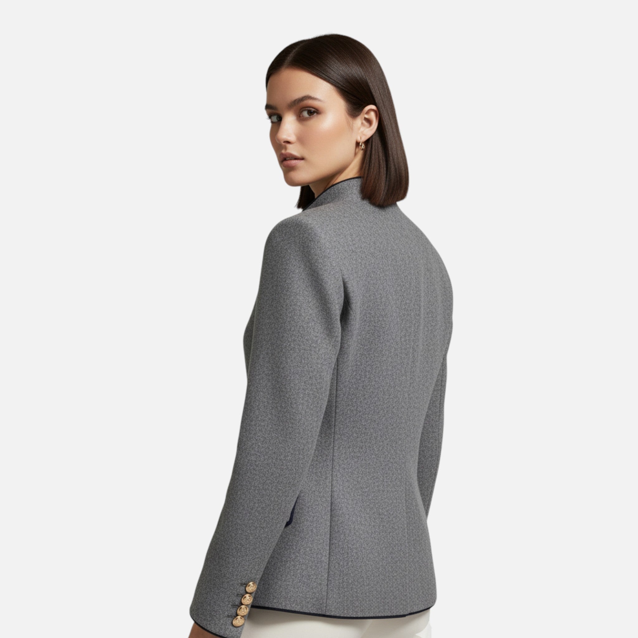 Women's Double-Breasted Wool Blazer