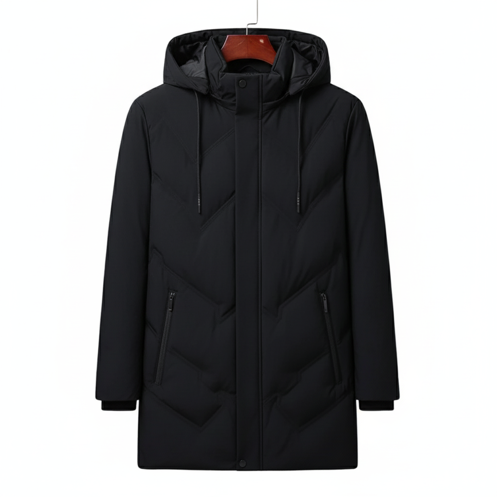 Men's Hooded Cotton-Blend Parka
