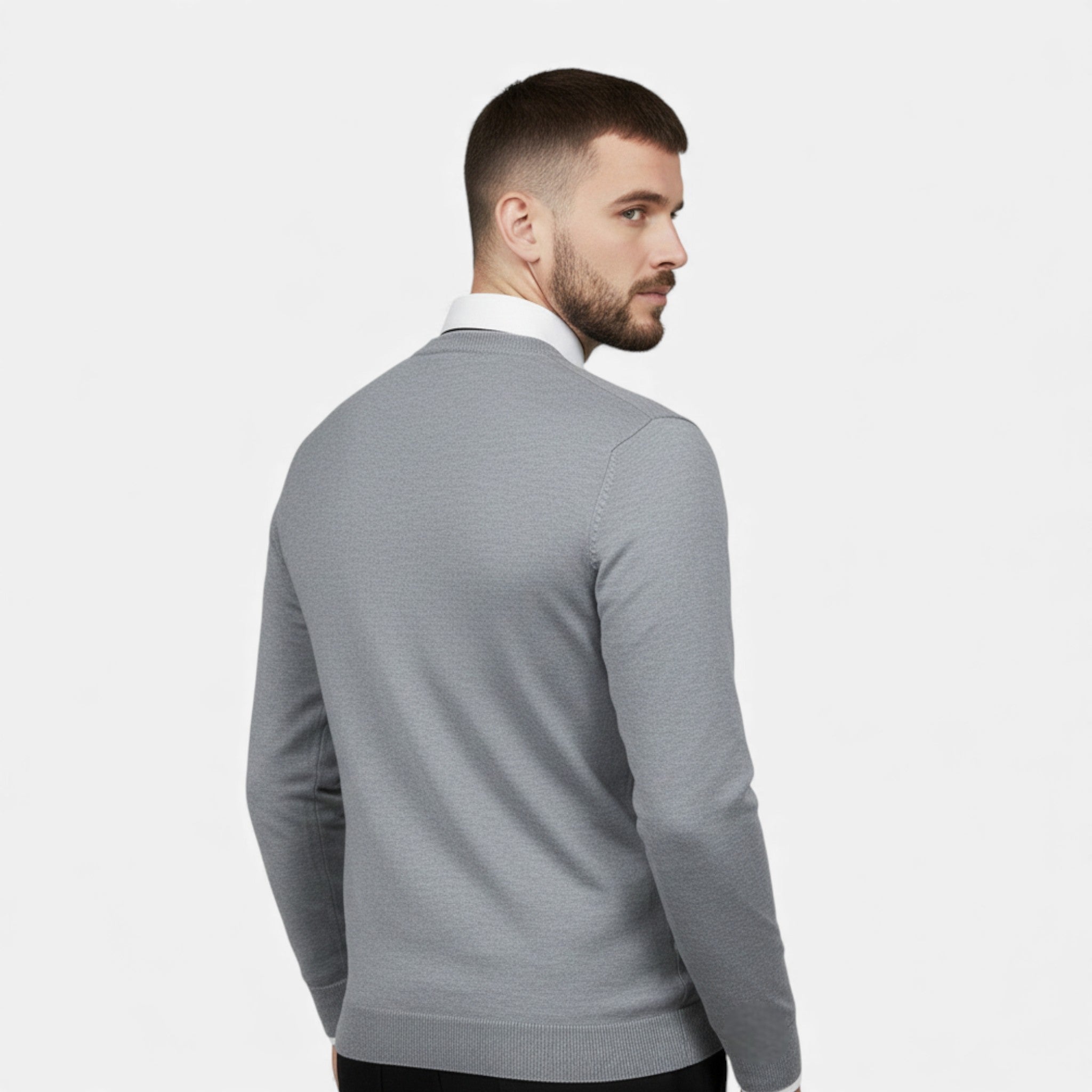 Men's V-Neck Knit Sweater