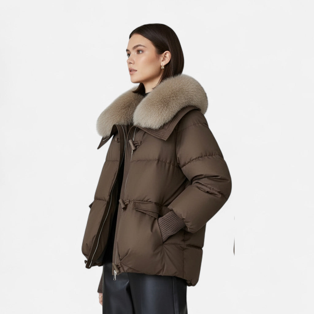 Women's Fur-Collar Down Cotton Jacket