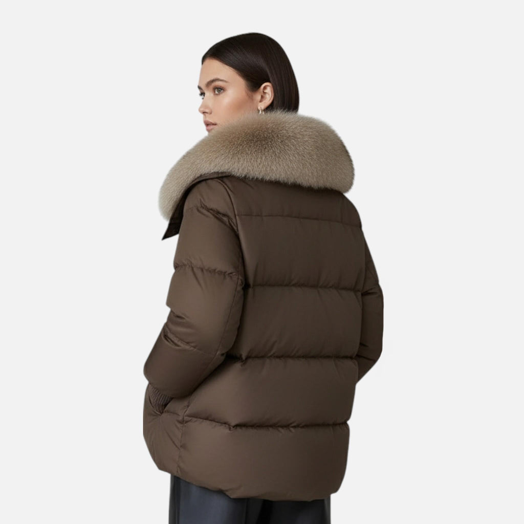 Women's Fur-Collar Down Cotton Jacket