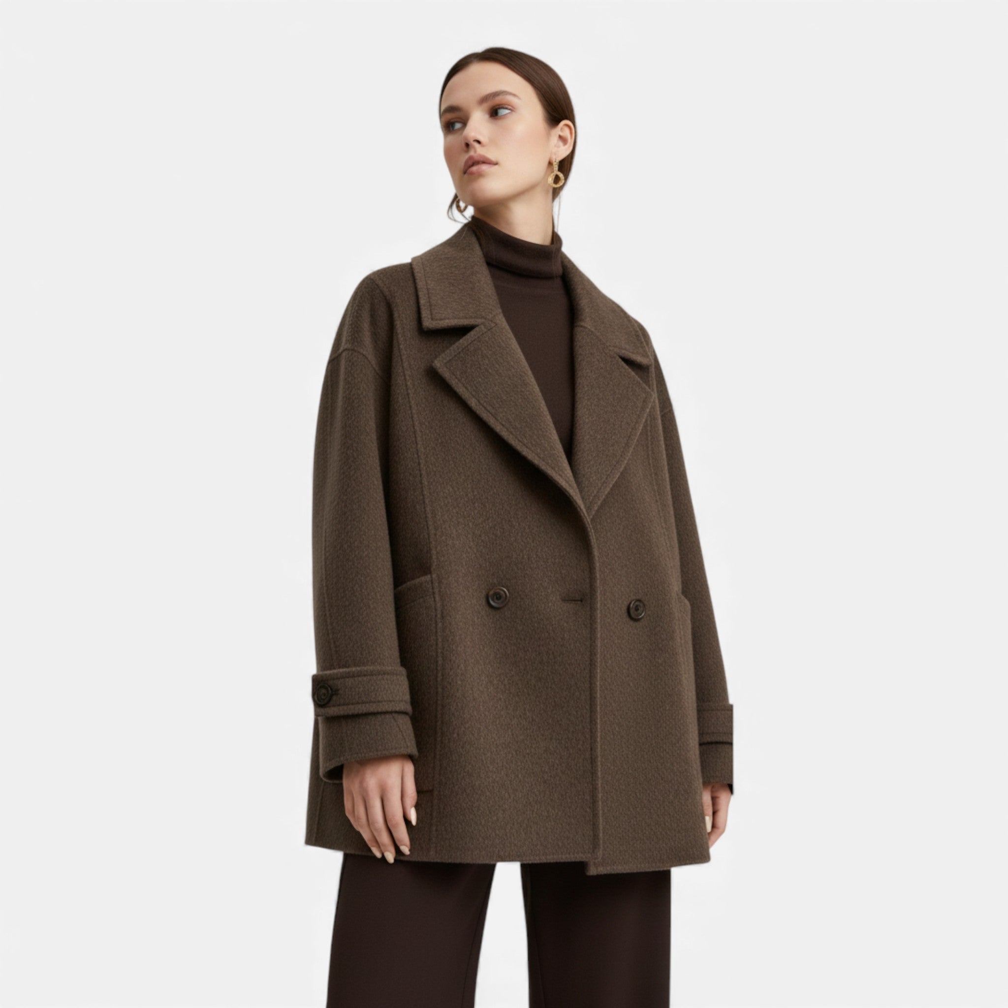 Women's Alpaca-Blend Thick Winter Coat