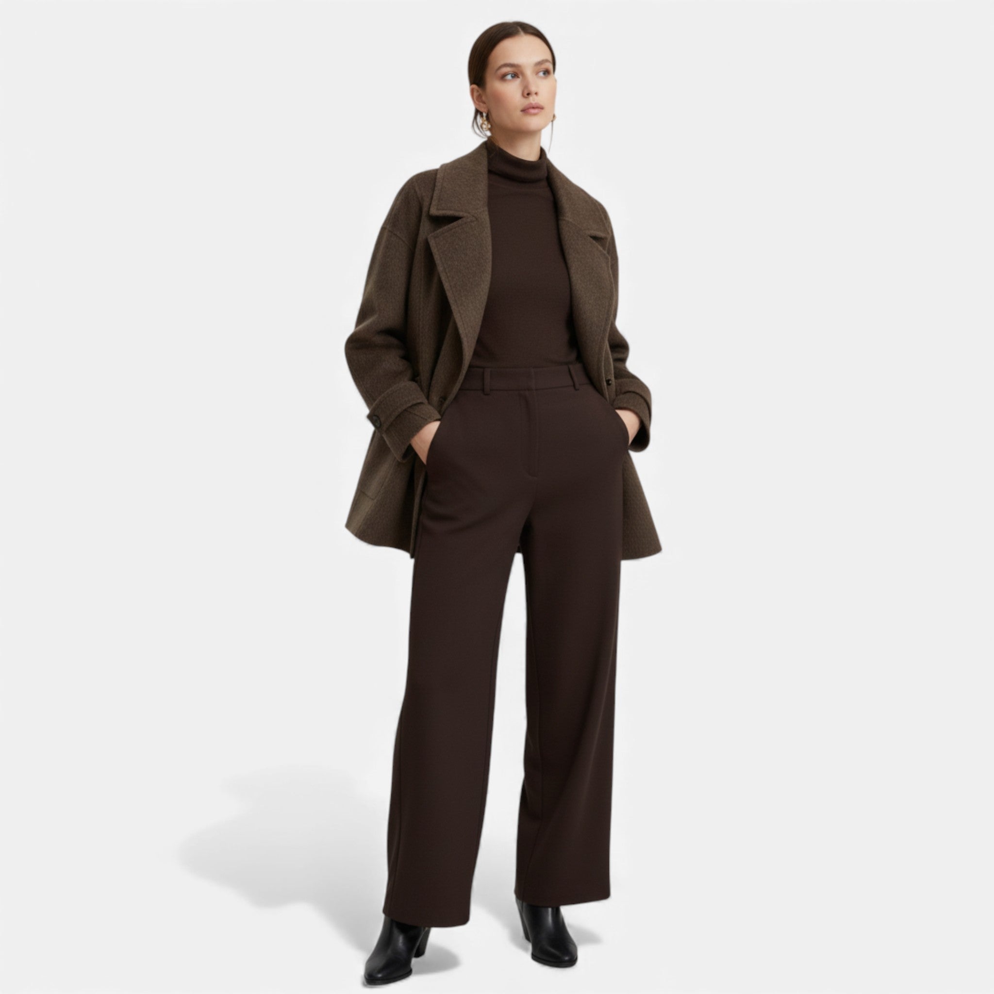 Women's Alpaca-Blend Thick Winter Coat