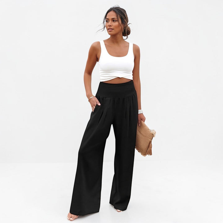 Lightweight Wide Leg Beach Trousers