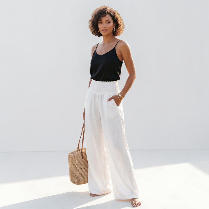 Lightweight Wide Leg Beach Trousers