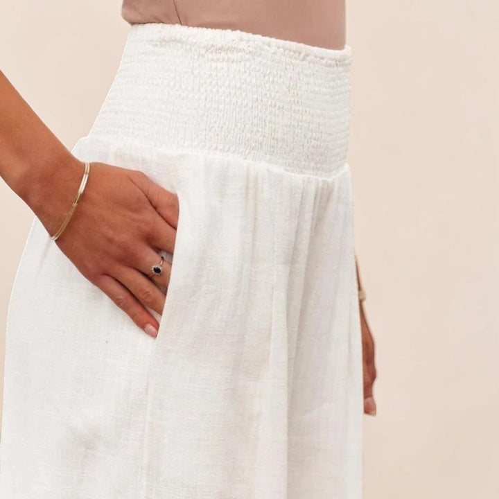Lightweight Wide Leg Beach Trousers