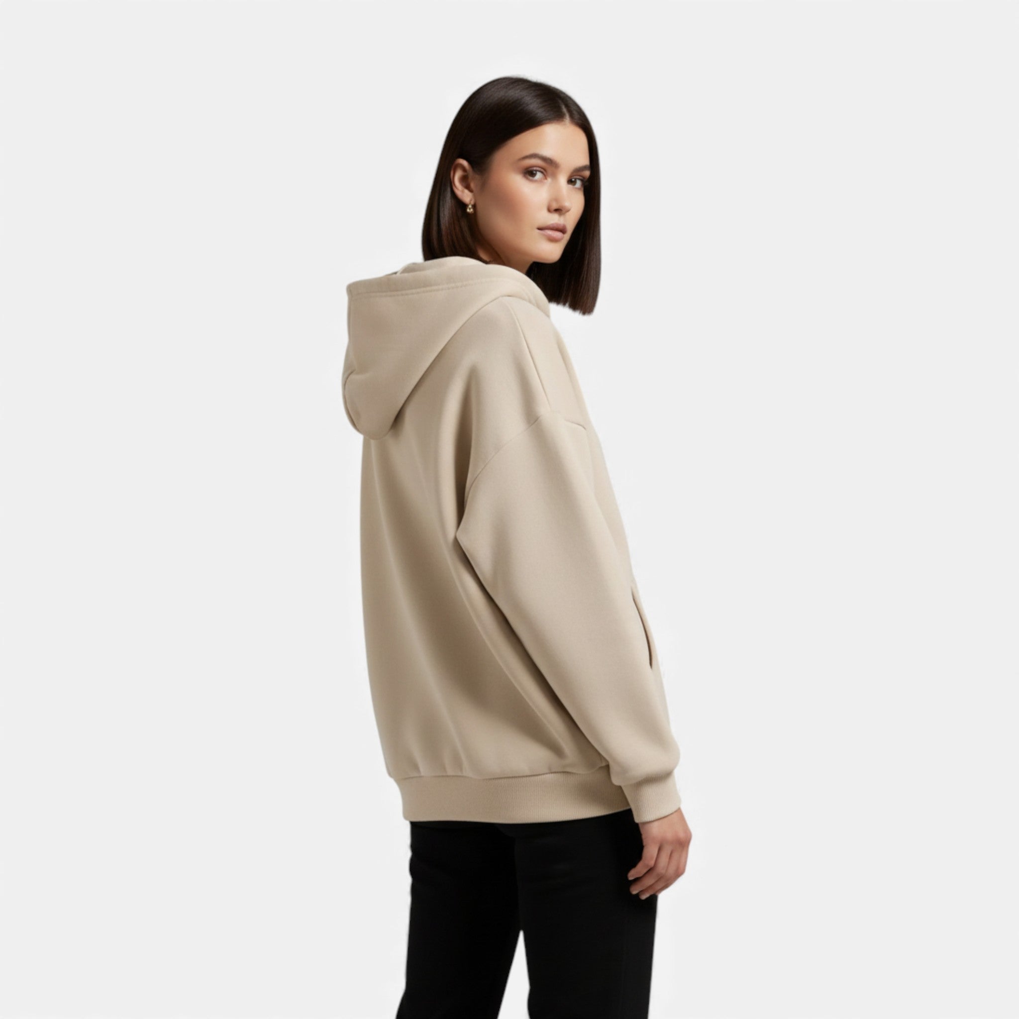 Women's Zip-Up Knit Hoodie