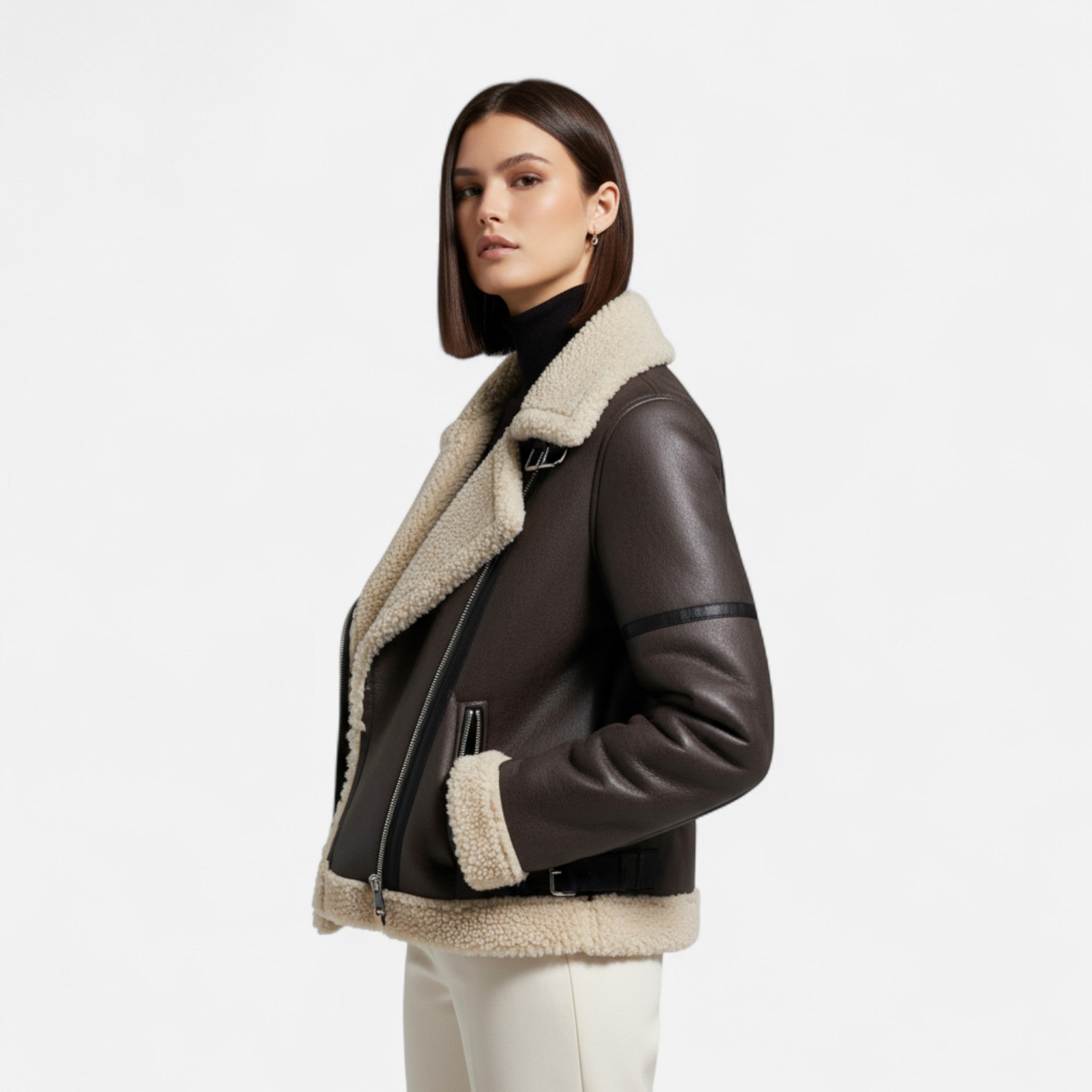 Women'S Autumn Belted Suede Jacket