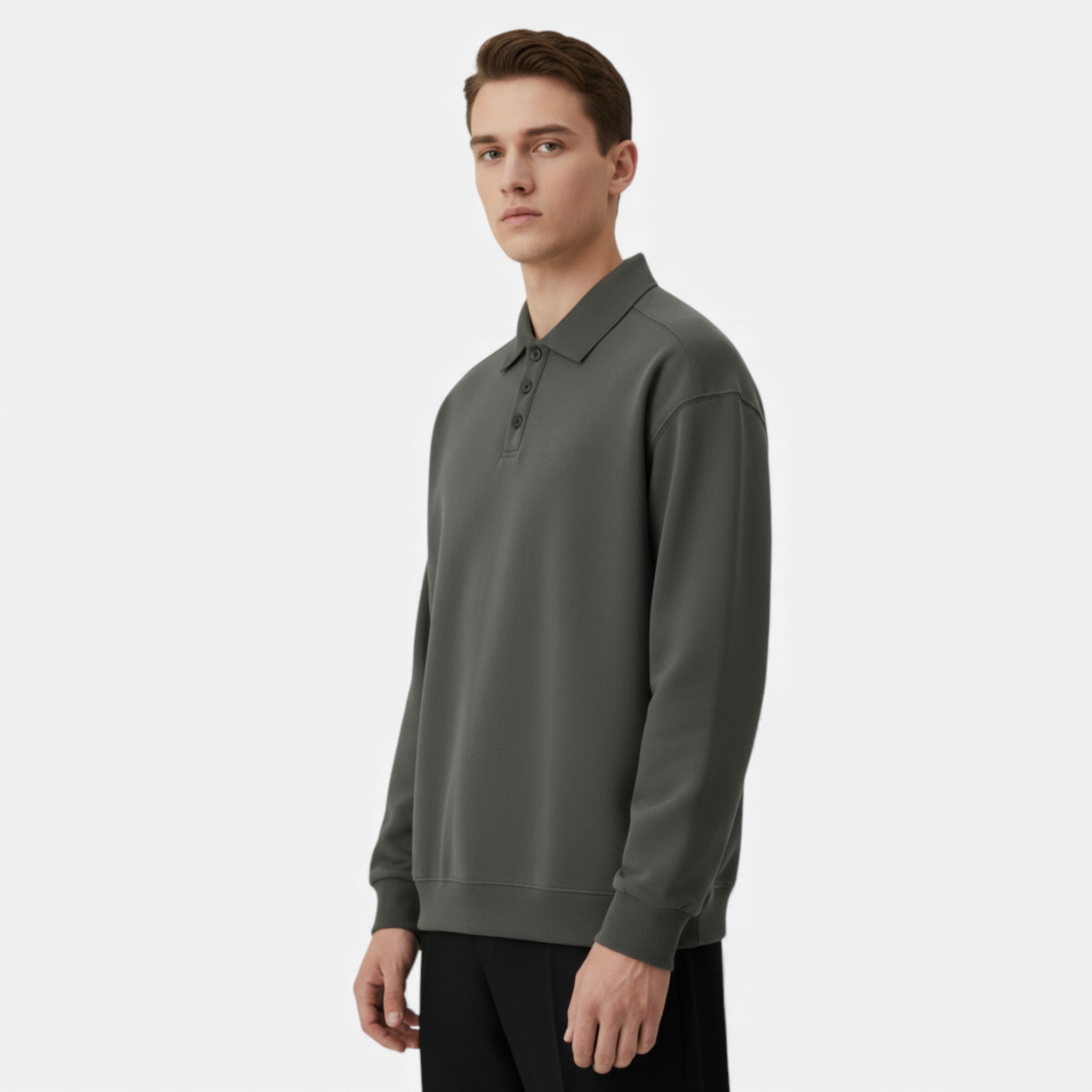 Men's Polo Knit Sweater